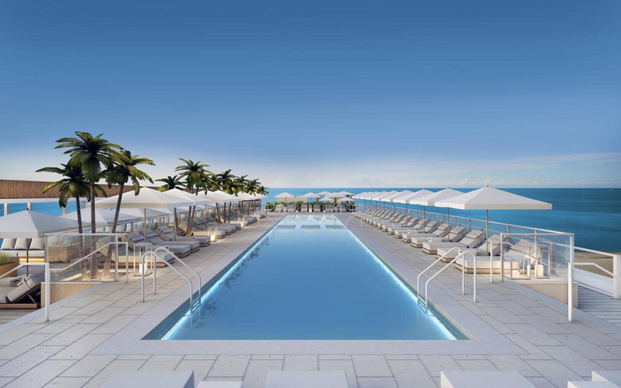 1 فندق ساوث بيتش ميامي بيتش المظهر الخارجي الصورة The rooftop pool at the W South Beach
